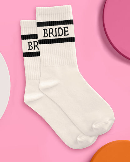 Black Bride Socks - ivory tube socks