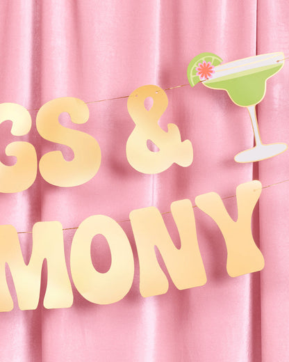 Margs & Matrimony Banner - gold foil banner