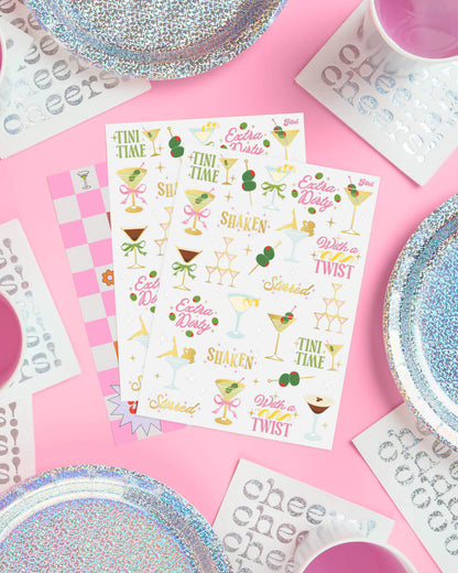 Martini Tats - 50 temporary tattoos