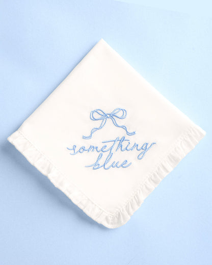 Something Blue Hanky - embroidered handkerchief