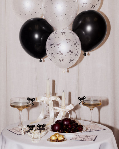 Little Black Bow Pack - 24 latex balloons