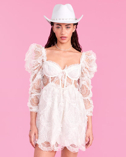 Bride Cowgirl Hat - bride hat + veil