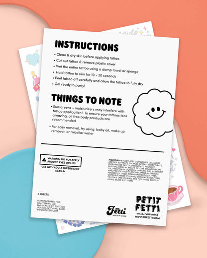 Sweet Dreams Tats - 72 temporary tattoos