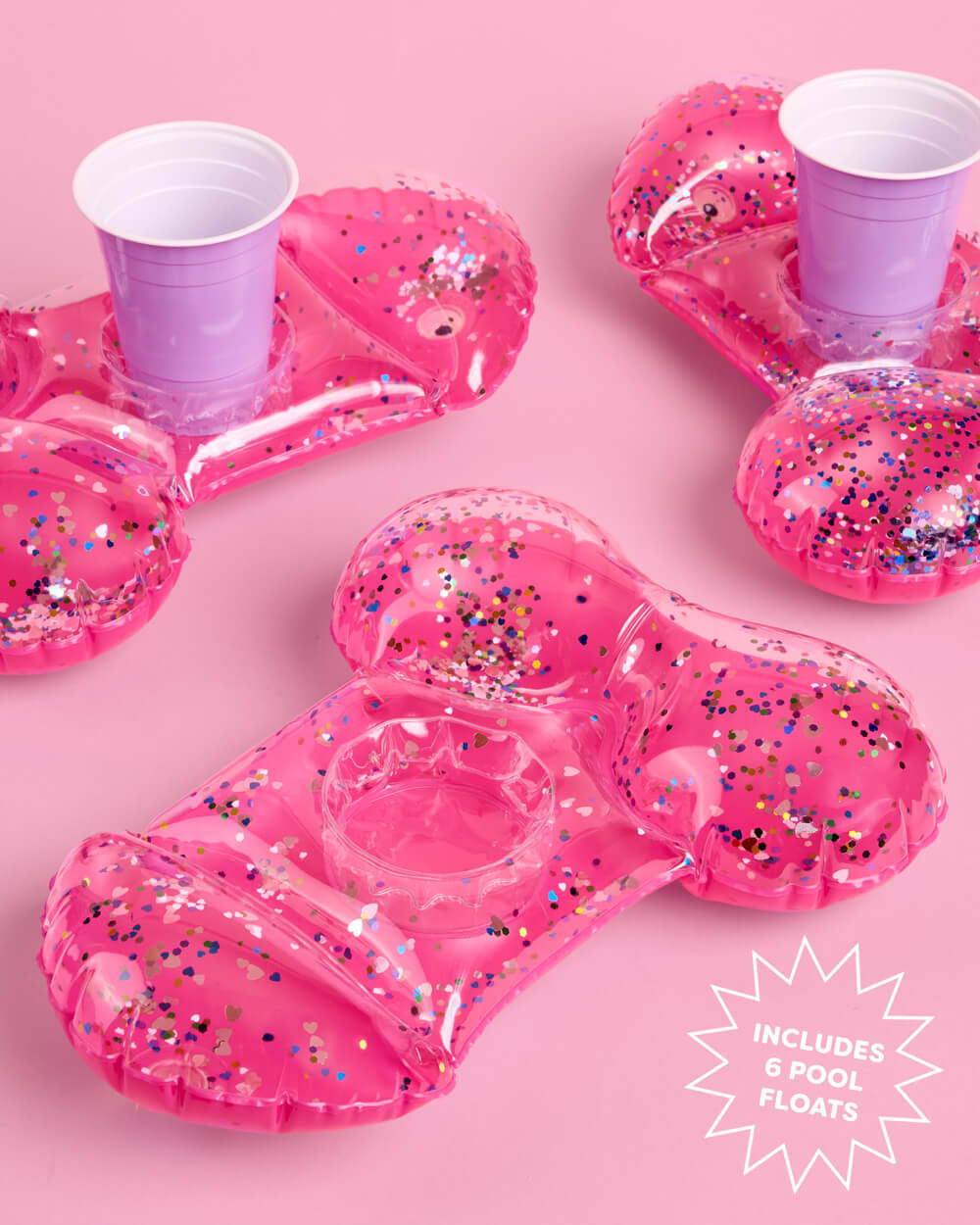 Penis Cup Holder Floats - set of 6 mini floats