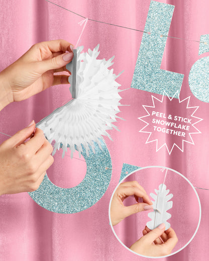 Last Toast On the Slopes Banner - 3D glitter banner