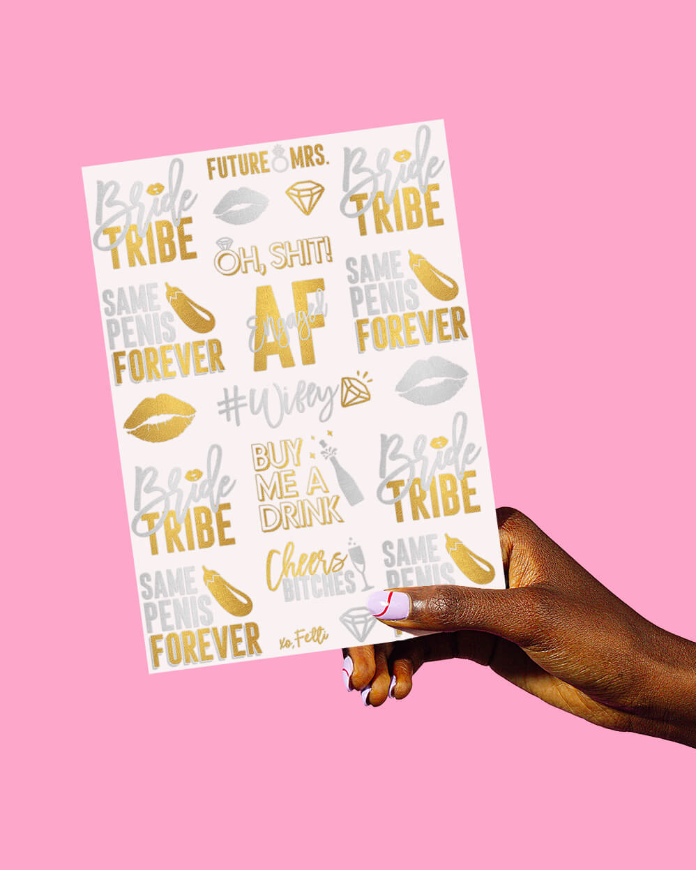 Naughty Tats - 32 foil temporary tattoos