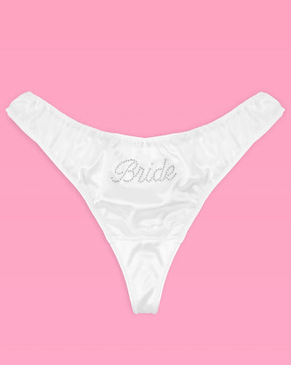 That Bride Thong - ivory rhinestone thong