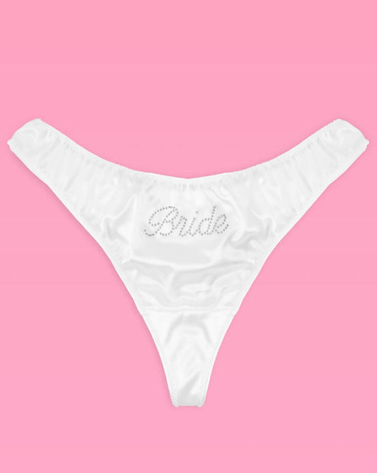 That Bride Thong - ivory rhinestone thong