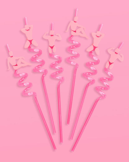 Strip Tease Straws - 12 reusable straws