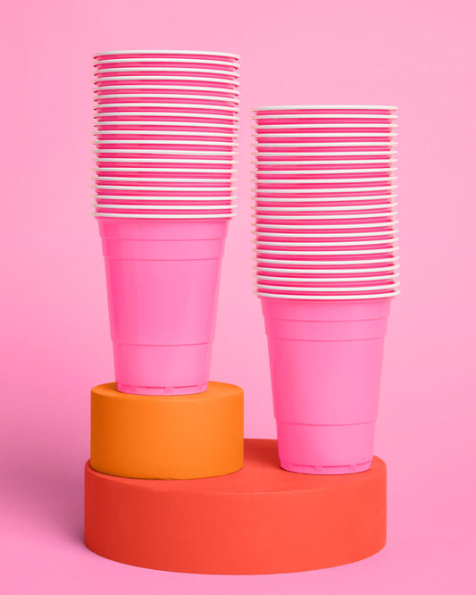 Pink Friday Cups - 50 matte pink 16 oz cups