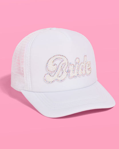 Bride Trucker Hat - embellished trucker hat