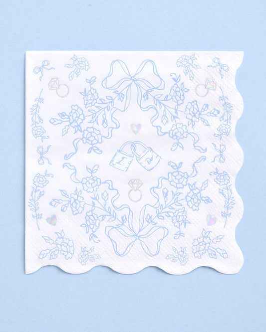 Something Blue Napkins - 25 printed napkins