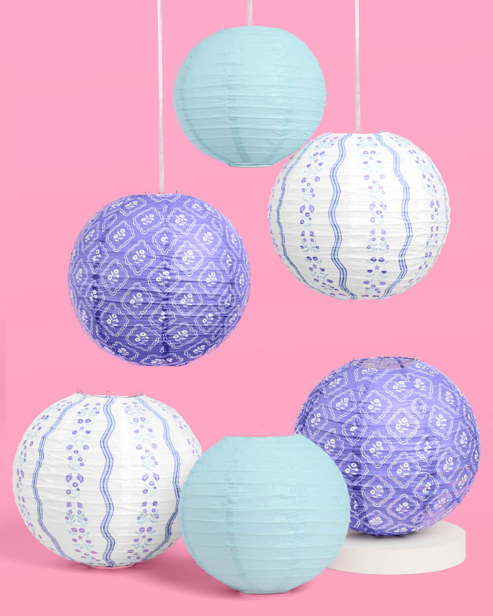 Coastal Lanterns - set of 6 paper lanterns