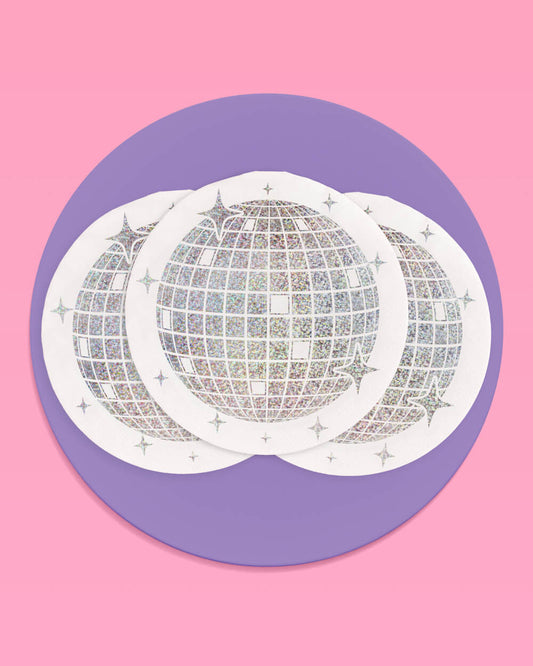 Shimmer Disco Napkin - 25 foil napkins